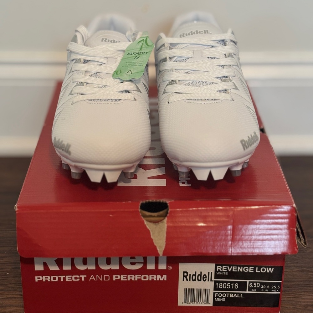 Boys Riddell White Football Shoes
